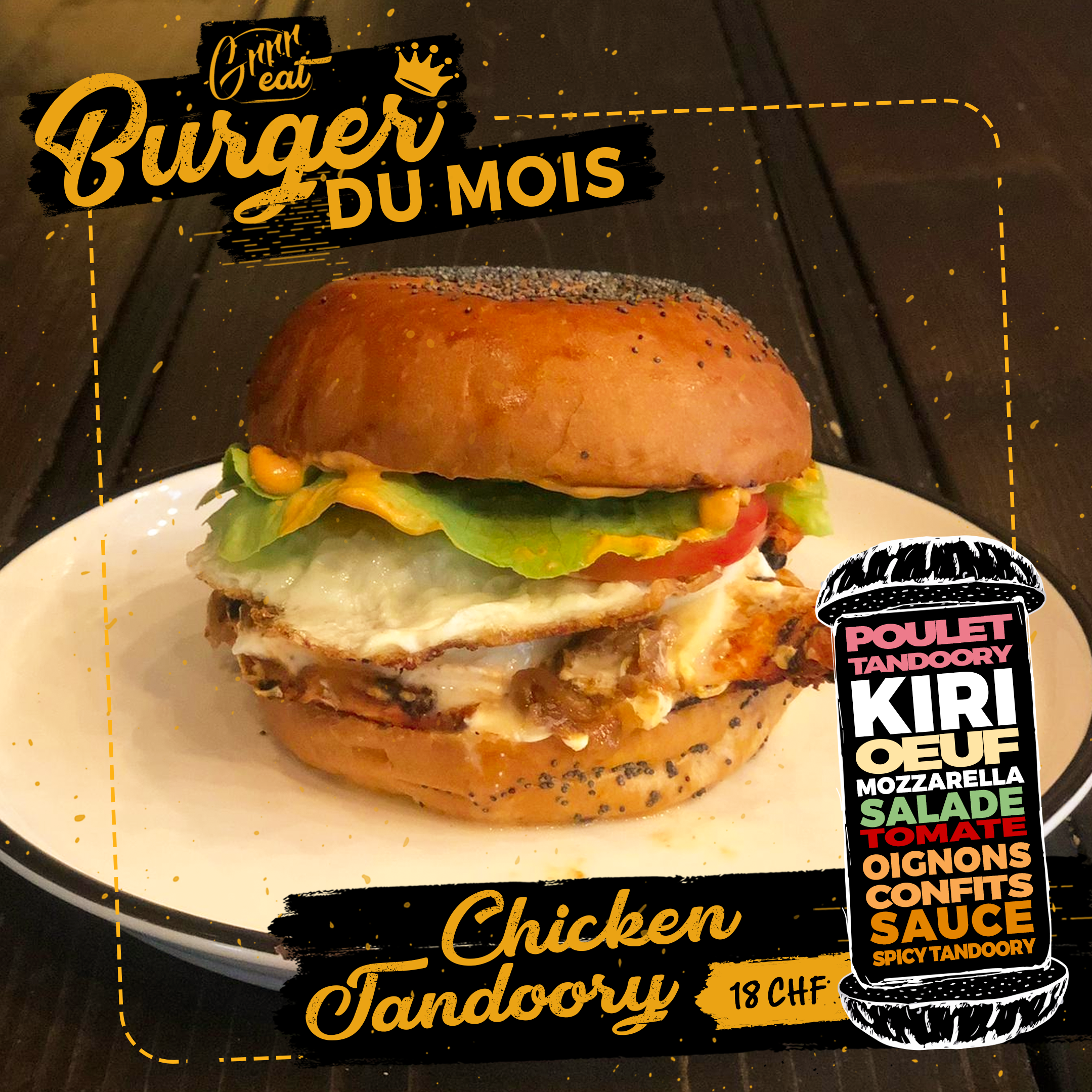 Burger tandoori