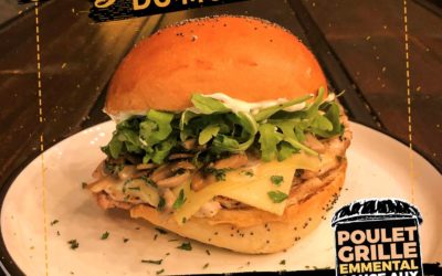 Fondez de plaisir pour le Chicken Forestier, le burger de Novembre chez Grrreat
